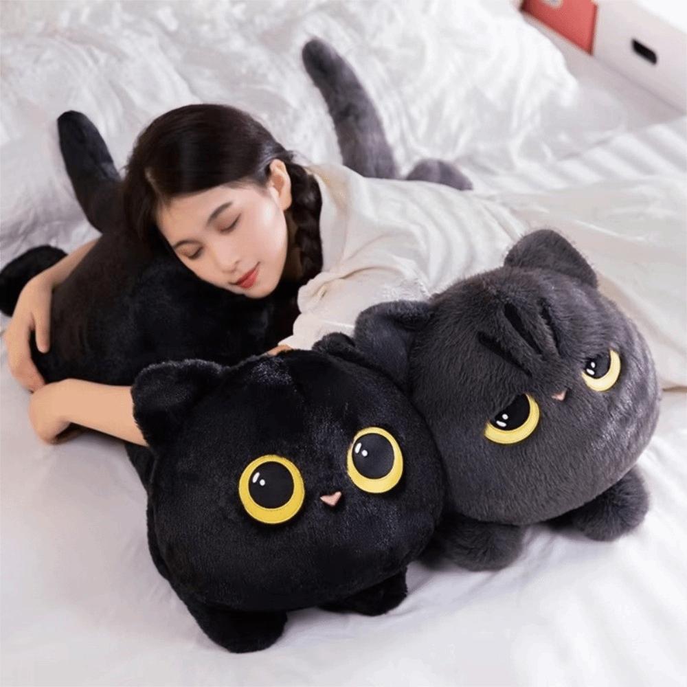 Super Soft Black Cat Plush Toy Big Cuddly Cat Stuffed Toy Cat Plush Doll Birthday Gifts