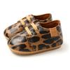 Citgeett 0-18M Newborn Baby Girls Boys First Walker PU Leather Solid/Leopard Print Soft Lace Up Cork Casual Shoes 7 Colors