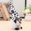2 шт. Кукла корова-гном с черным и белым узором Мягкий плюшевый безликий гном