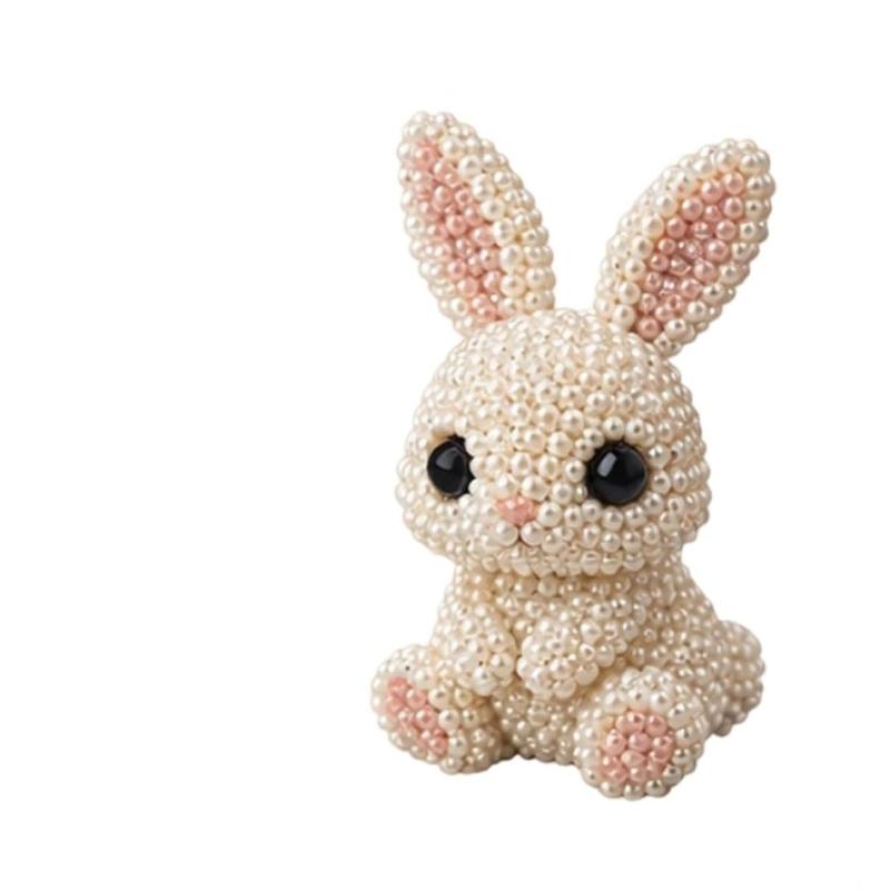 Cute Diy Handmade Colorful Beaded Animal Figurines Material Kit Perfect For Home Desktop Decor Ideal Gifts For Craft Lovers