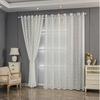 Elegant Korean Pastoral Style Floral Sheer Curtains - Semi-Transparent Drapes with Eyelets for Easy Hanging, Perfect for Bedroom & Living Room Decor