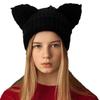 Stretchable Knit Knitted Beanie Hat Y2K Harajuku Knitted Skull Cap Cat Ear Beanie  Women and Men