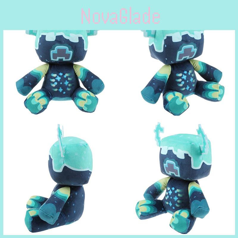 Minecraft Warden Plush Stuffed Animal Soft Pixel Doll For Bedroom Decor