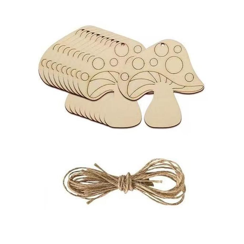 DIY Wooden Hanging Ornaments: Butterfly, Snail, Insect, and Flower Shapes - Hand-Painted Wood Slices Decoration