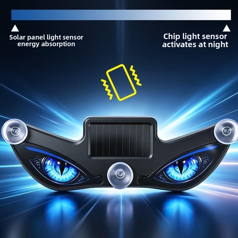 Solar LED Car Light Suction Cup Car Atmosphere Light New Devil Eyes Car Lights