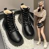 Autumn and Winter Thick-soled Retro Women's Boots Korean Version of Handsome Motorcycle Short Boots Women