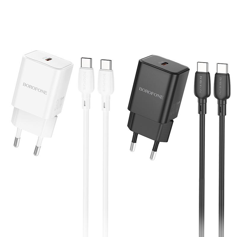 BOROFONE BN13 Зарядное устройство PD30W, сертифицированное EU, для Type-C Apple 15, быстрая зарядка