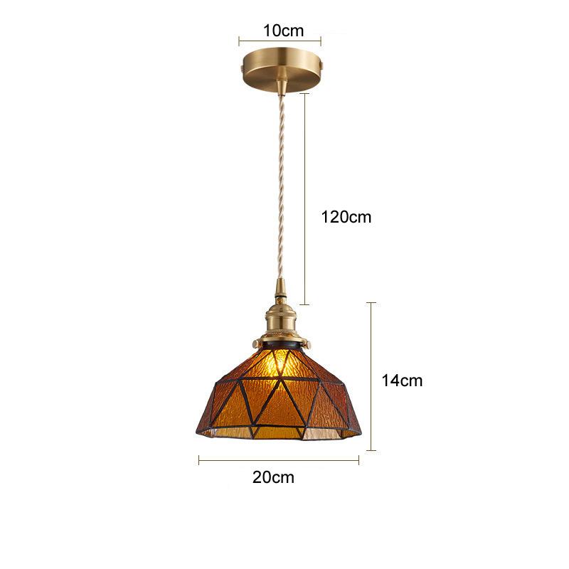 Японский домашний декор стеклянный подвесной светильник винтажный латунный деревенский светодиодный потолочный подвесной светильник для спальни обеденный стол люстры