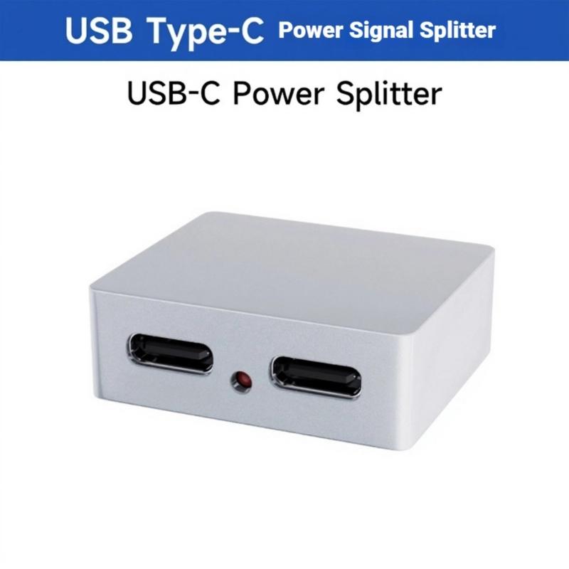 DC5V Power Supply USB C Power and Signal Splitter Aluminum Case Heat Dissipation for Raspberry Devices Support Audios