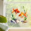 Goldfish Window Sticker Static Cling Window Decal Waterproof Removable Window Cling for Bathroom Living Room Bedroom