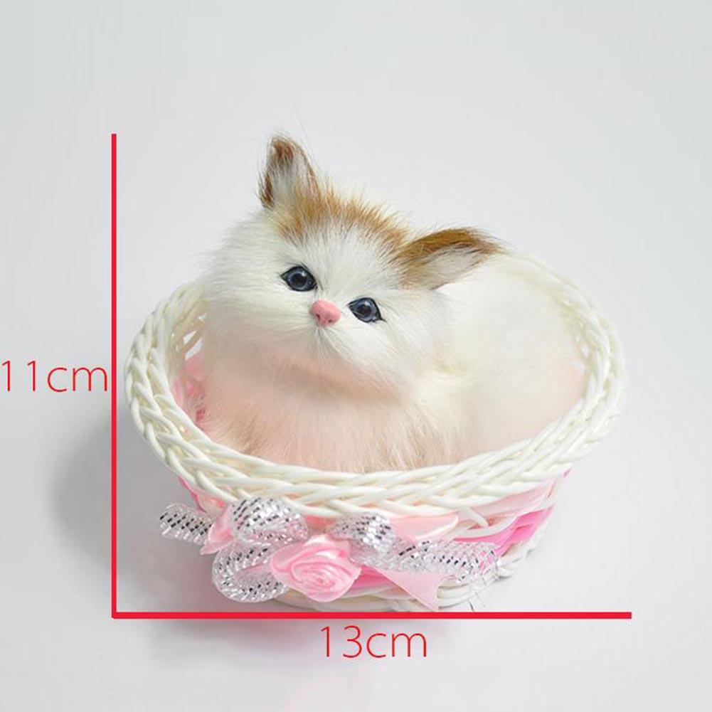 Реалистичная плюшевая игрушечная корзина для кошек, украшение для дома в виде кричащего автомобиля