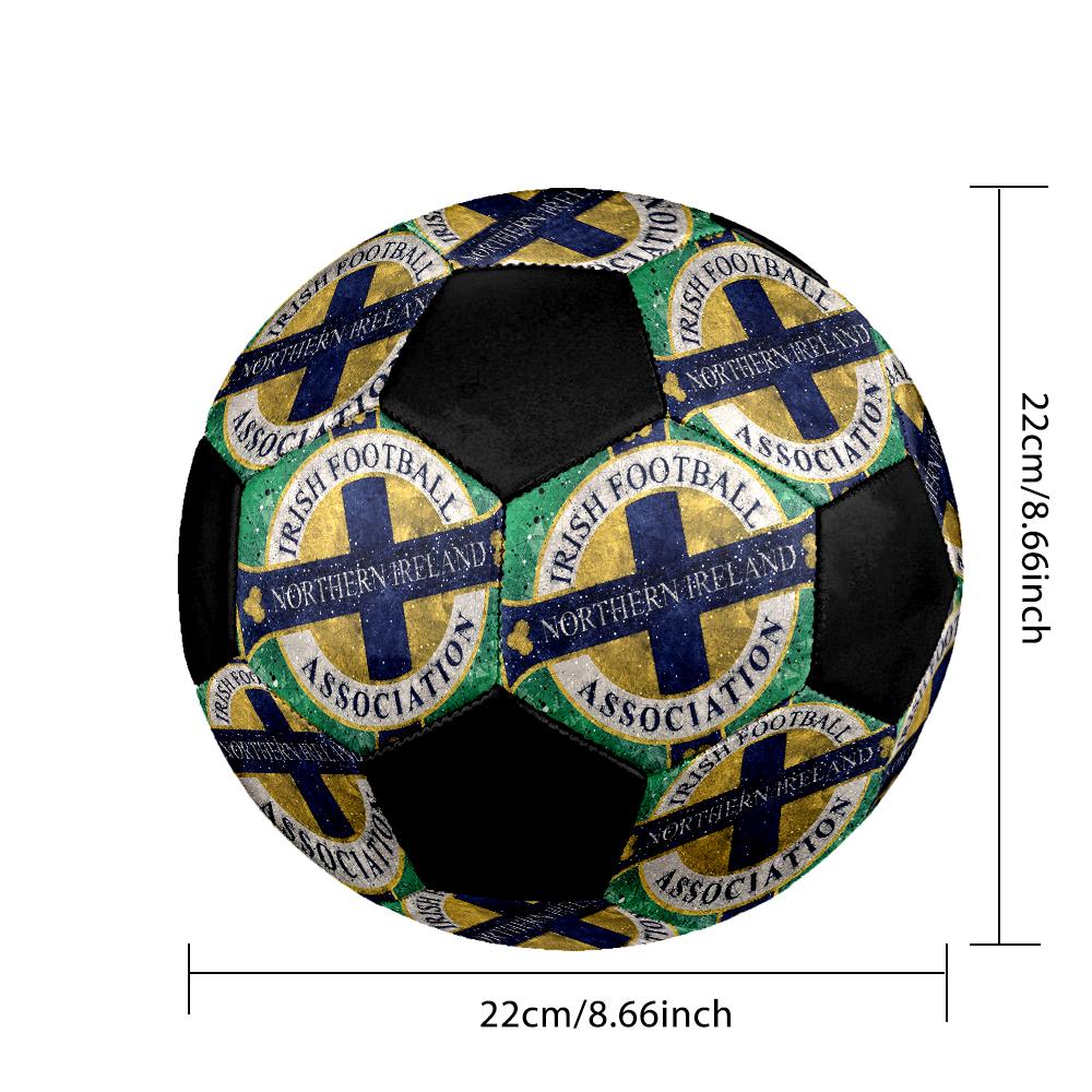 SIZE 5 Northern Ireland National Football Team Soccer Ball Colorful All Ages Machine Stitched PVC Competition Ready Durable High-Bounce