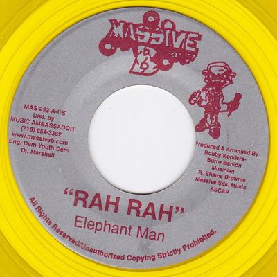 7-дюймовая пластинка ELEPHANT MAN - Rah Rah MAS252 Massive B 2004 US Регги, Ска и Даб Б/У