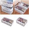 Foldable Clear Shoe Container Sturdy PVC Materials And Metal Frame Compact Home Organization Shoe Storage Box