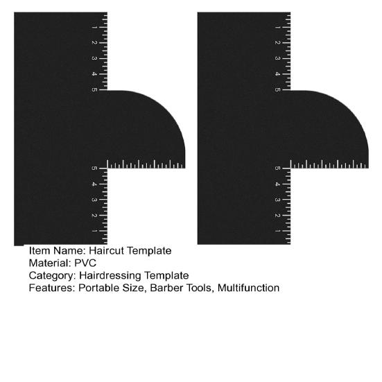 1/2Pcs Men Hair Styling Template Color Enhancement Barber Card with Measurement Indicator Men Hairline Beard Lineup Guide Shaping Haircut Template