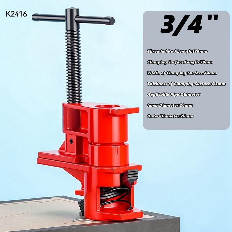 Xiaomi Wood Gluing Pipe Clamps Clamp Set 1/2' 3/4' Wood Gluing Pipe Clamp Set, Pipe Clamp Set For Woodworking Fit 3/4' Threaded Pipes