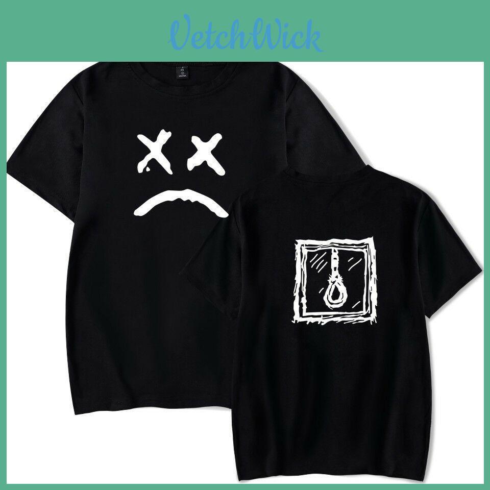 Lil Peep Tshirt Triste Emotion Rappeur Causal Tee Noir Blanc Femme Homme Polo