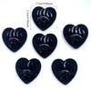 10pcs 25mm Black/purple AB Heart Resin Bear Claw Rhinestone Flat Back Scrapbook DIY Jewelry Indigenous Earrings Decoration