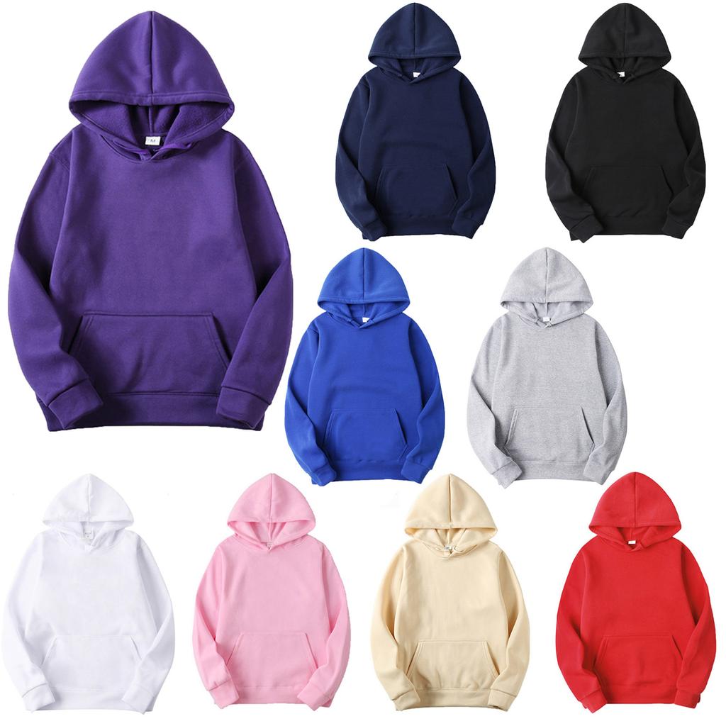 Men Sweatshirt Pullover Hoodie Casual Hooded Shirt Long Sleeve Classic Tops