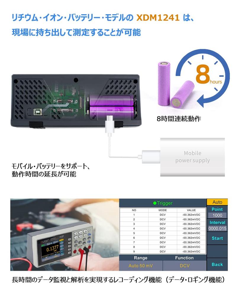 OWON Benchtop Multimeter 4 (XDM1241 1/2 Digits) [3-year Manufacturer's Warranty] [Japanese Manual] [Japan]]