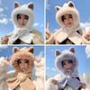 Cute Fox Ears Plush Baotou Ear Protection Winter Warm Hat Collar Scarf Integrated Winter Autumn Winter