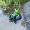 Полимерная фигурка лягушки, плавающая, скульптура для вида воды, украшение для аквариума, украшение для садового пруда, декор для улицы