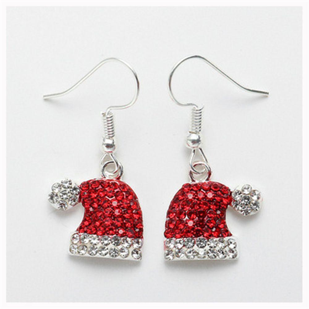 Новые Женские Рождественские Подарки Серьги Снеговик Рождественская Елка Серьги Капли Санта Клаус