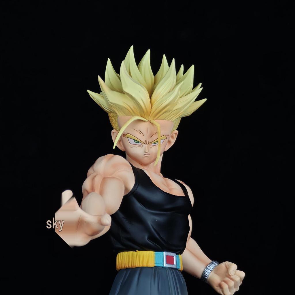 Dragon Ball Super Saiyan Trunks Future Warrior Double Head Figure Ornament Premium Version
