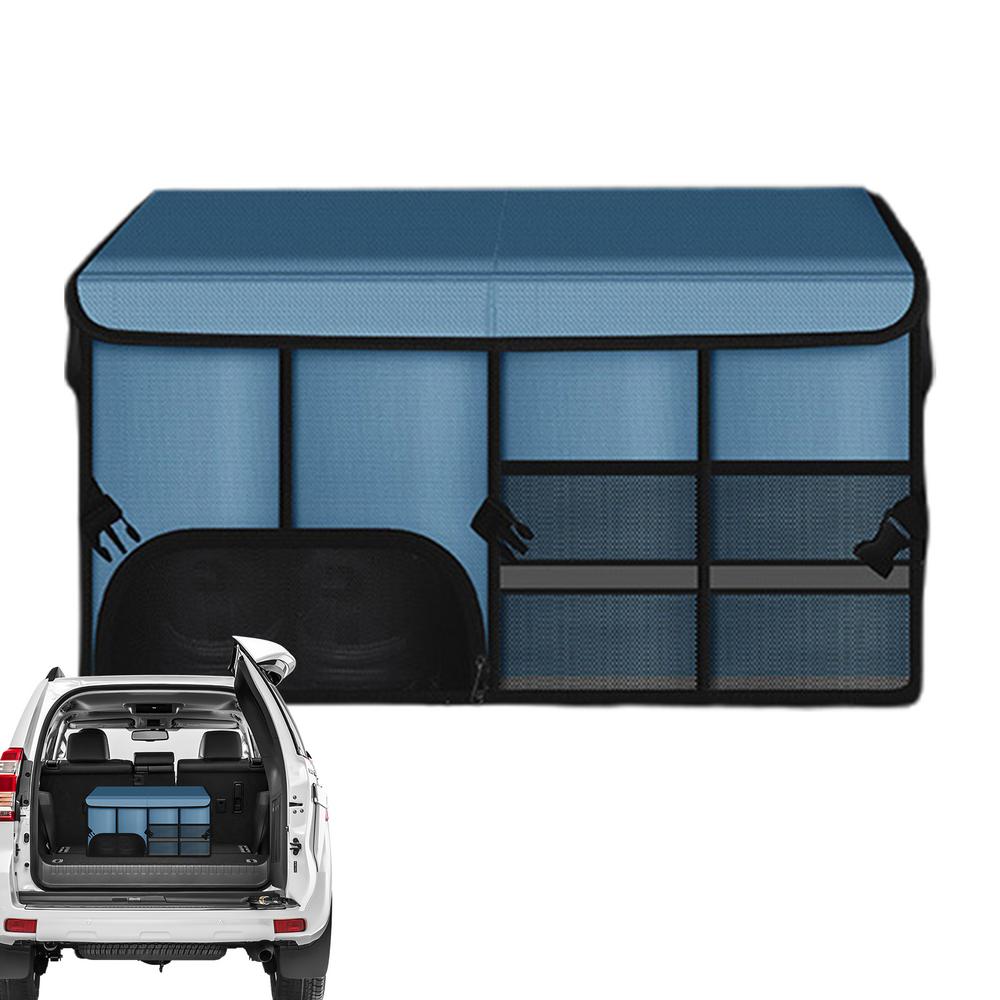 Складной ящик для хранения в багажнике автомобиля, большой вместительный ящик для хранения, портативный ящик для хранения с ручкой, органайзер из ткани Оксфорд для улицы