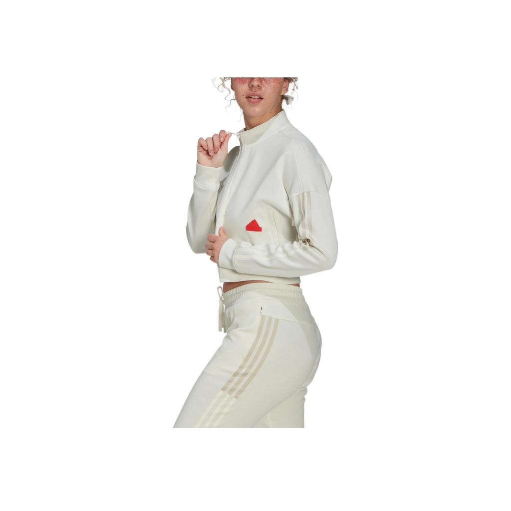 Adidas Сплошная цветная куртка на молнии с воротником-стойкой Женская куртка белая HM2859