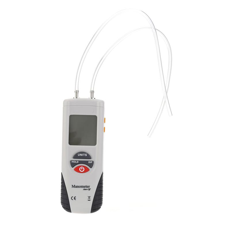 Digital Manometer Air Pressure Meter Portable Pressure Gauges Handheld U-type HVAC Air Vacuum/Gas Differential Pressure Meter