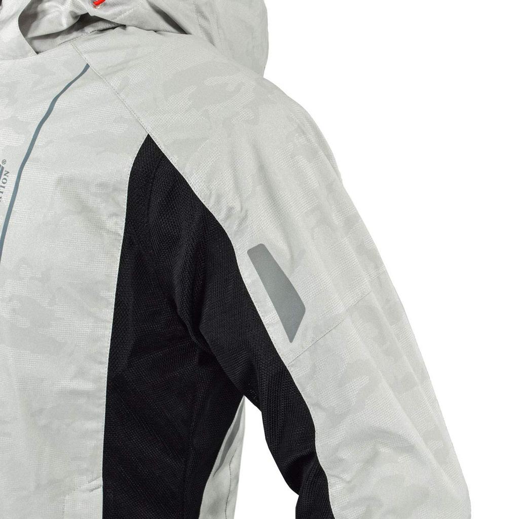 Мужская защитная куртка-худи Komine JK-112 1094 07-112 с полусетчатой подкладкой для мотоциклистов, для весны/лета/осени, сетка,