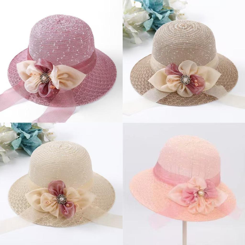 Шляпа Женская от солнца шляпа от солнца Новая с широкими полями бант Соломенная шляпа на День Матери Дорожная шляпа от солнца