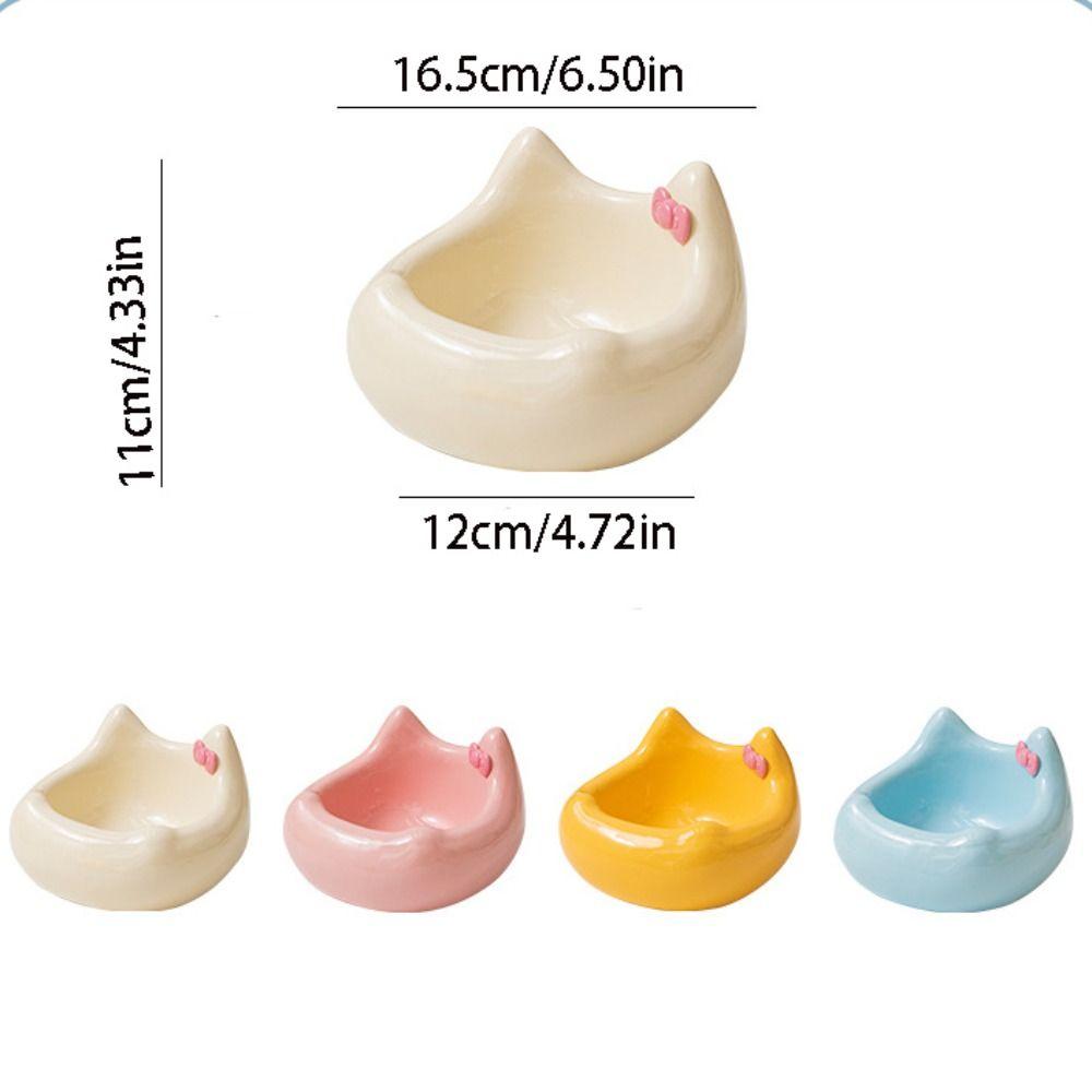 Керамическая миска для кошки Милая миска для питья питомца Кормушка Диспенсер для еды Миска для кормления собаки Защита шеи