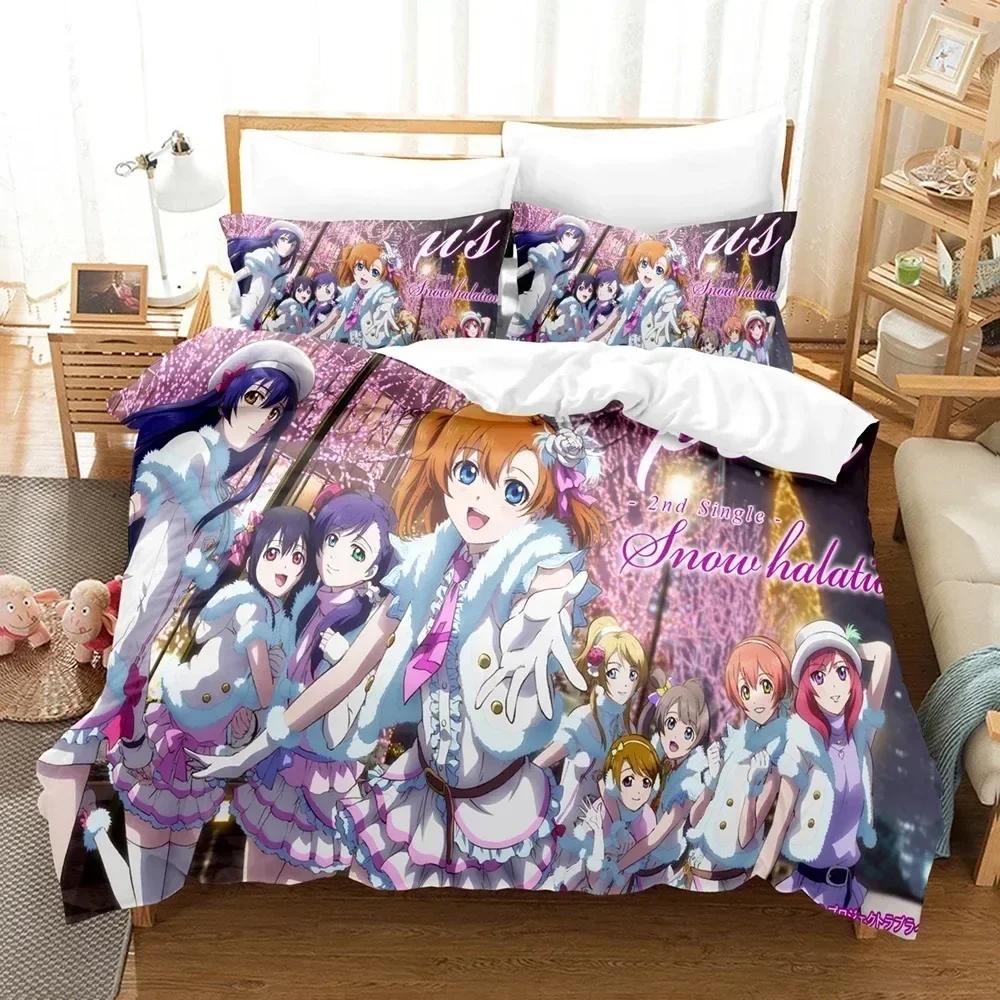 3D The Love Live Bedding Sets Duvet Cover Set With Pillowcase Twin Full Queen King Bedclothes Bed Linen Customizable