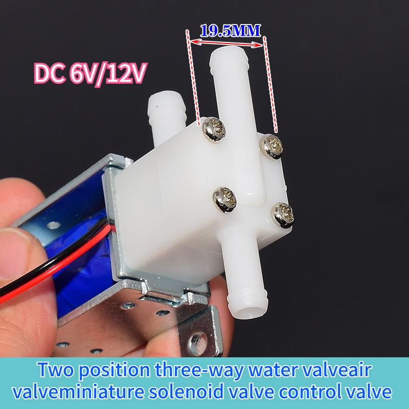 Two position Three way Water Valve DC 6V 12V 24V Micro Electromagnetic Valve Water Level Control Water Gas Valve Coffee Machine