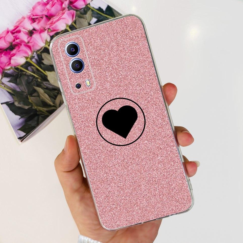 For Vivo Y72 5G Y52 5G Y75s 5G Phone Mask Back Cover 2024 New Fashion Stylish Clear Pattern Coques For Vivo V2041 2053 Soft Case