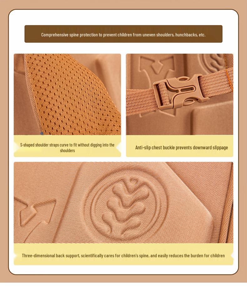 Школьный рюкзак капибары: Вместительный рюкзак, снижающий нагрузку, для 1-6 классов, идеально подходит для мальчиков и девочек