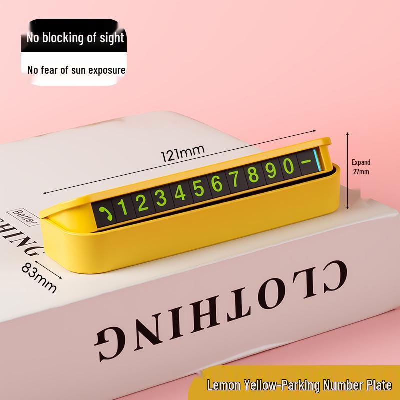Светящийся металлический временный парковочный знак и скрытый номерной знак автомобиля