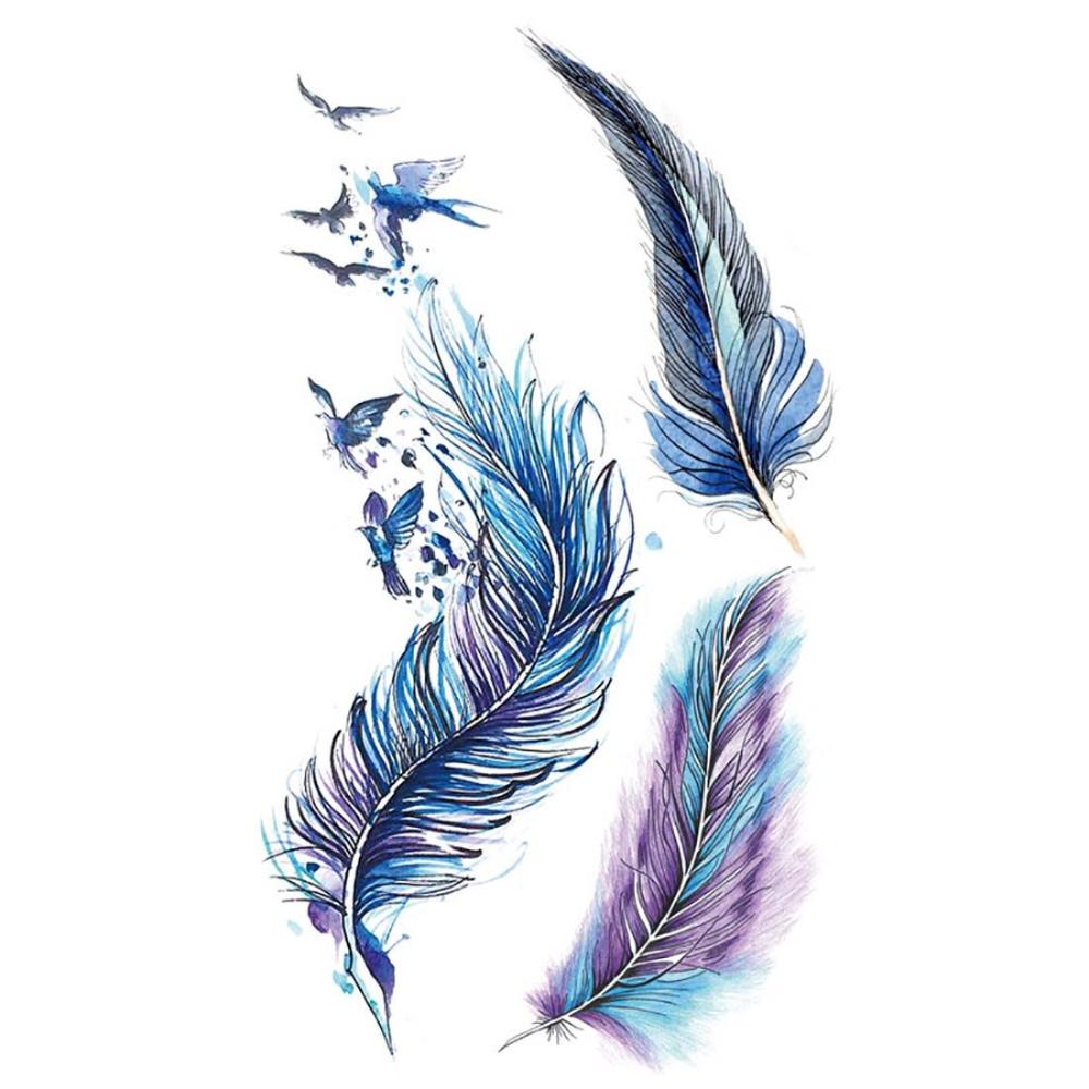 Body Art Waterproof Black Rose Butterfly Design Cover Scars 3D Body Tattoo Sticker Temporary Decal