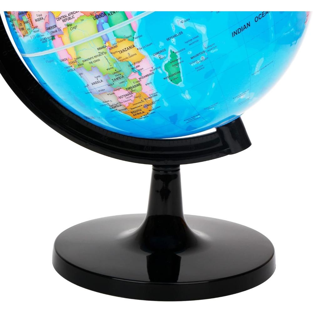 Политическая карта мира, 14 см — образовательный географический глобус — школьный глобус, собранный самостоятельно