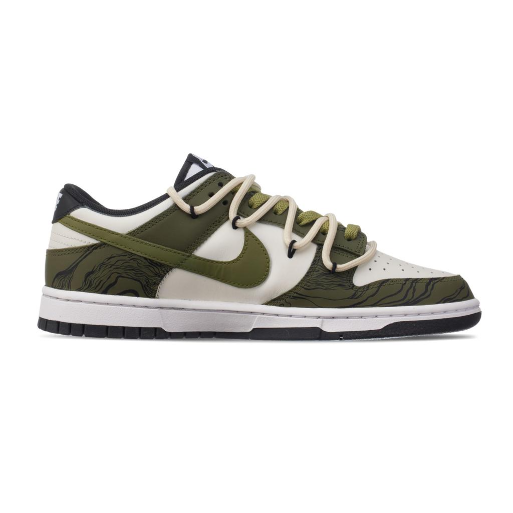 Nike Кроссовки Dunk Нескользящая Амортизация Устойчивые к истиранию Низкие Кеды для Скейтбординга Унисекс Белый Зеленый DD1391-100(Команда144-)