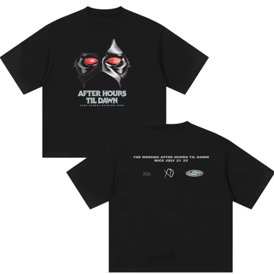 Summer Bestselling The Weeknd After Hours Til Dawn 2026 Tour Merch Y2K Print Crew Neck Short Sleeve Lightweight Casual T shirt
