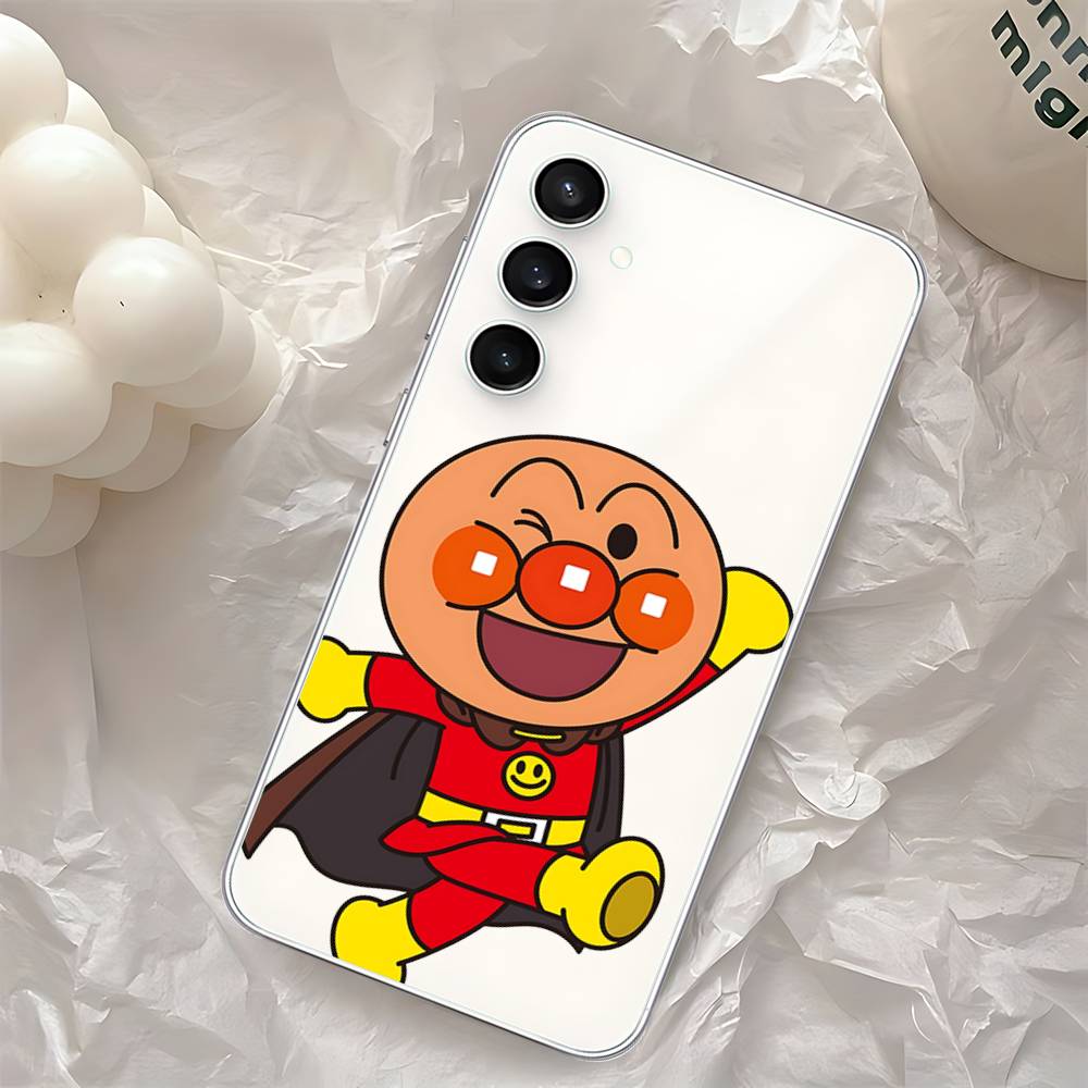 Милый Чехол для Телефона с Аниме А-Анпанман для Samsung Galaxy S25 S24 S23 S22 S21 FE Ultra Plus A32 A53 A13 A31 Мягкий Чехол