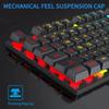 Проводная USB-клавиатура RGB-подсветка Игровая клавиатура Механическое ощущение клавиатуры 104 клавиши Стандартная клавиатура для ноутбука с Windows