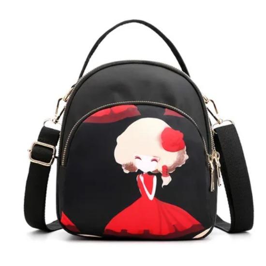 Three-purpose Ladies Shoulder Multi-Purpose Mini Small Backpack Oxford Cloth Messenger Bag