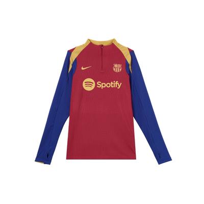 Футболка FC Barcelona Strike Elite с цветным принтом и круглым вырезом, с длинным рукавом, мужские топы, красные FJ5373-621