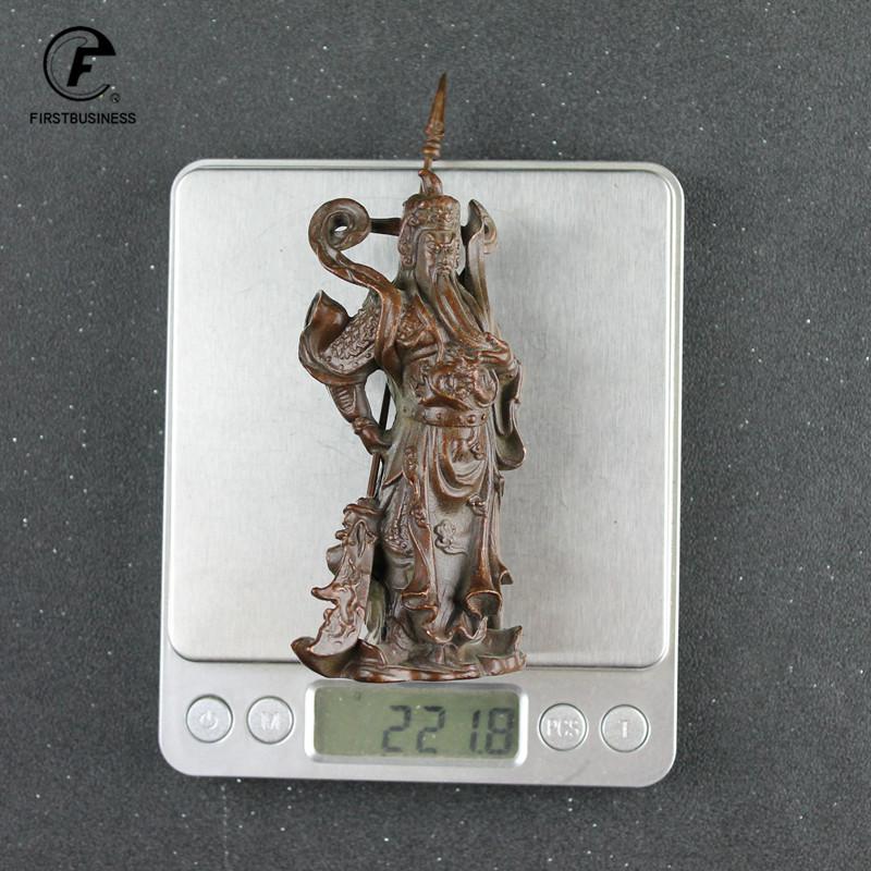 Antique Bronze Guan Gong Statue Ornament Pure Copper Buddha Figurines Miniatures Home Decoration Accessories Crafts Collections