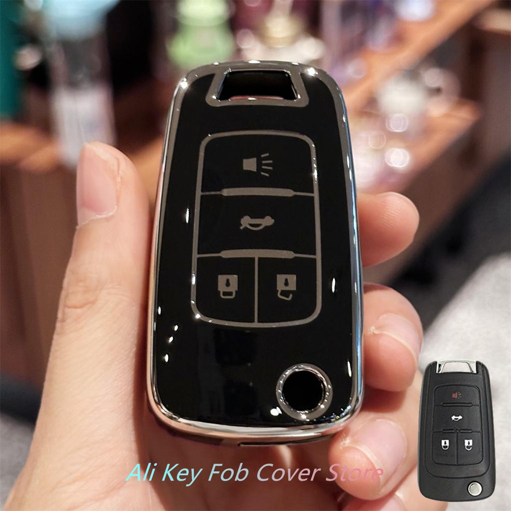 AABHM1 Key Fob Cover Keychain Lanyard for Chevrolet 2010-2019 Impala Camaro Cruze Equinox Malibu Sonic 4 Buttons