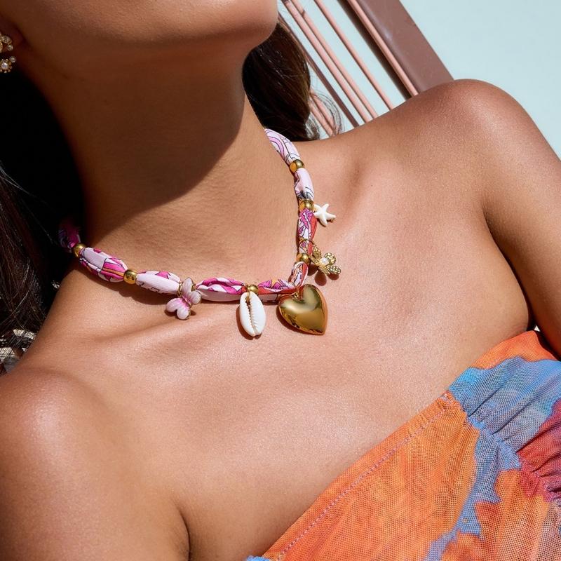 Stylish Oceanics Inspired Shell Dopamine Necklace Adjustable Portable Chain for Women Daily Wear